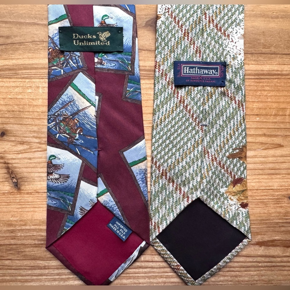 Silk 2 Piece Duck Hunting Neckties Ties - Picture 3 of 9